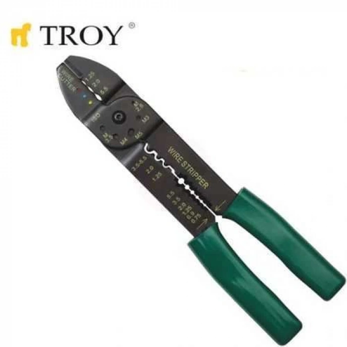 Troy 24006 Kablo Sıyırma-Pabuç Sıkma (225mm)