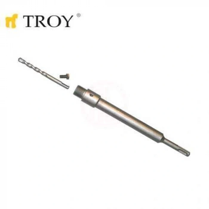 Troy 27466 SDS Plus Adaptör 250mm ve Merkezleme Matkap Ucu Seti
