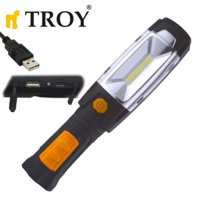 Troy 28055 USB Şarjlı COB LED Çalışma Lambası