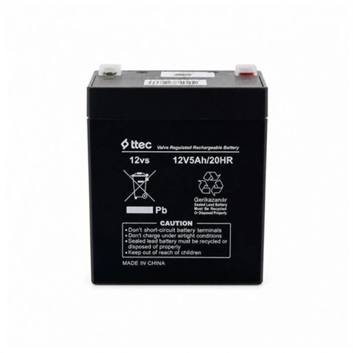 Ttec 12V 5 Ah Bakımsız Kuru Akü