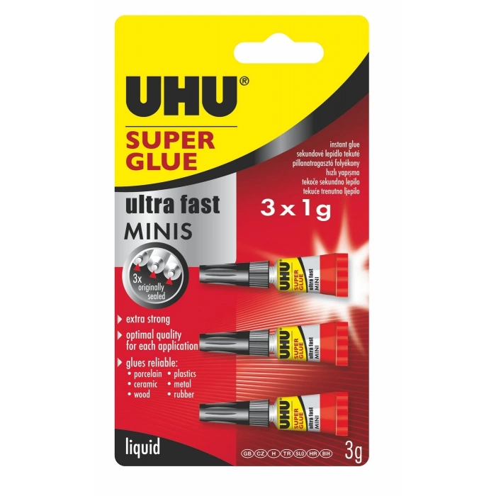 Uhu Super Glue 3lü Mini Japon Yapıştırıcı