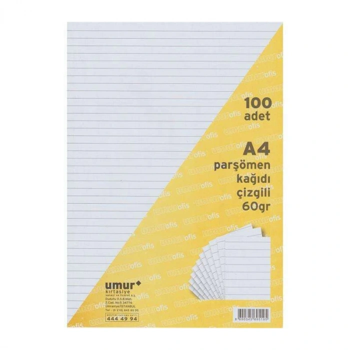 UMUR A4 PARŞÖMEN ÇİZGİLİ 100 LÜ 30001631