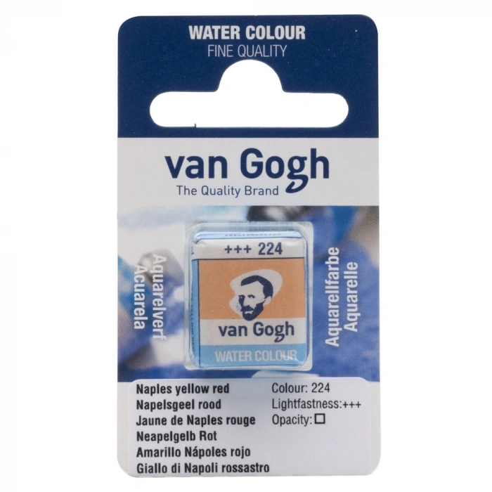 Van Gogh Watercolour Pan Naples Yellow Red 224
