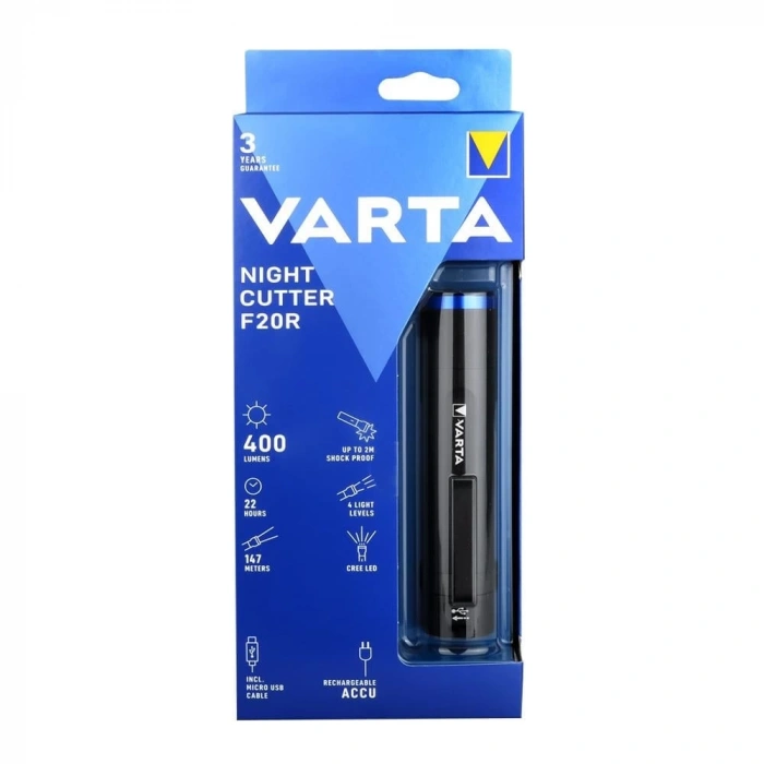 Varta 18900 Night Cutter F20R 6W Led Şarjlı Fener