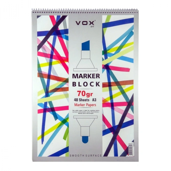 Vox Marker Çizim Defteri A3 70gr 40yp