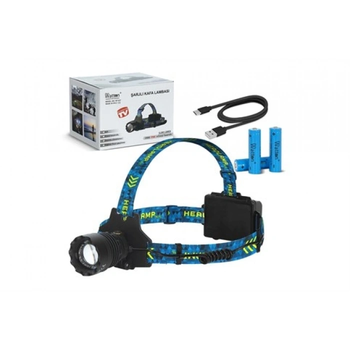 Watton WT-627 12000 Lümen Şarjlı Kafa Feneri
