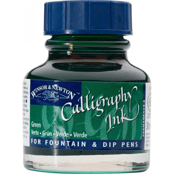 Winsor Newton Calligraphy Ink Kaligrafi Mürekkebi 30ml Green