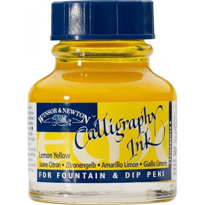Winsor Newton Calligraphy Ink Kaligrafi Mürekkebi 30ml Lemon Yellow
