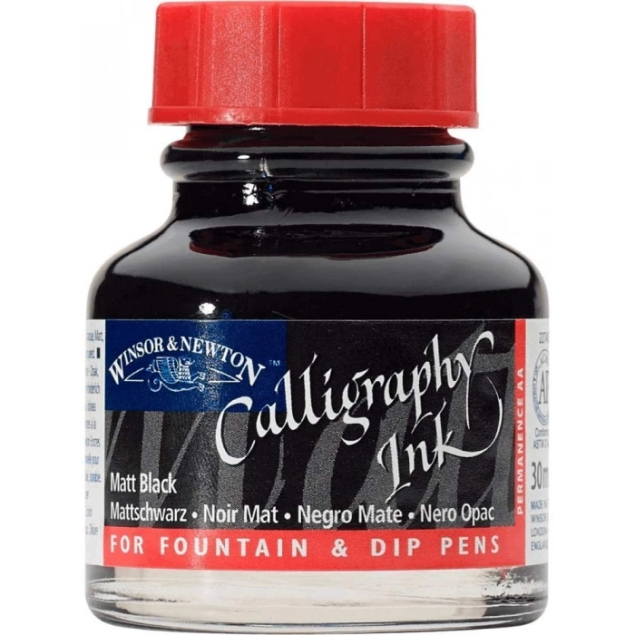 Winsor Newton Calligraphy Ink Kaligrafi Mürekkebi 30ml Matt Black