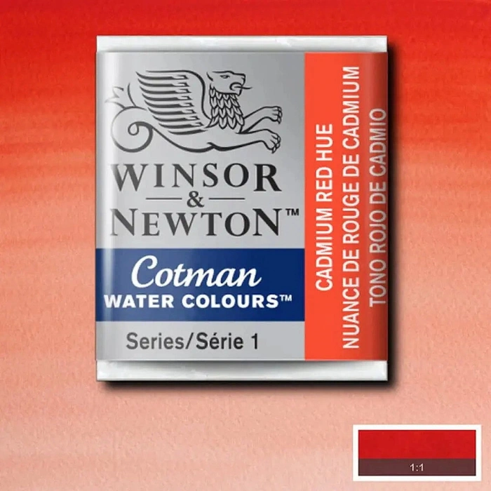 Winsor & Newton Cotman Yarım Tablet Sulu Boya 095 Cadmium Red Hue