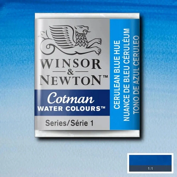 Winsor & Newton Cotman Yarım Tablet Sulu Boya 139 Cerulean Blue Hue