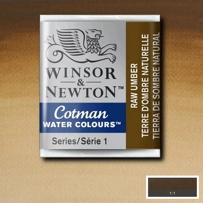 Winsor & Newton Cotman Yarım Tablet Sulu Boya 554 Raw Umber