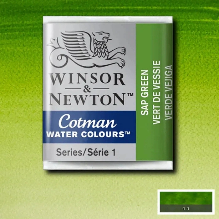 Winsor & Newton Cotman Yarım Tablet Sulu Boya 599 Sap Green