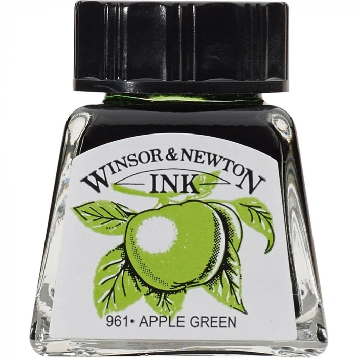 Winsor Newton Drawing Ink Çini Mürekkebi 14ml 011 Apple Green