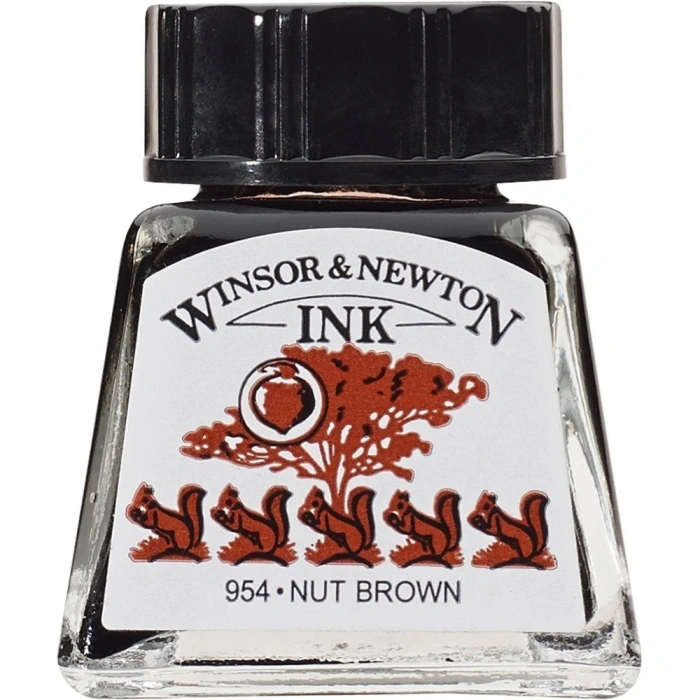 Winsor Newton Drawing Ink Çini Mürekkebi 14ml 441 Nut Brown