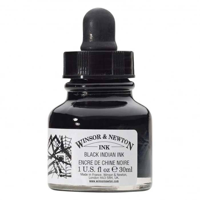 Winsor Newton İnk Çini Çizim Mürekkebi 30ml Siyah