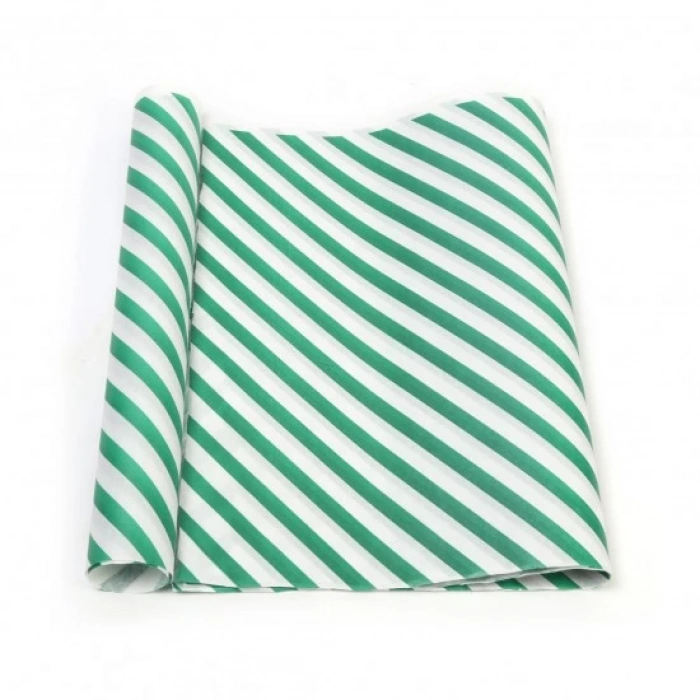 YEŞİL ÇİZGİ BASKILI 40GR İTHAL BEYAZ SÜLFİT AMBALAJ KAĞIDI 70X100CM 2 kg