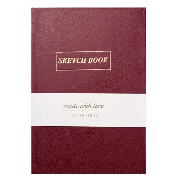 Yıldız Deri Kapak 14x20cm 80yp Defter Bordo