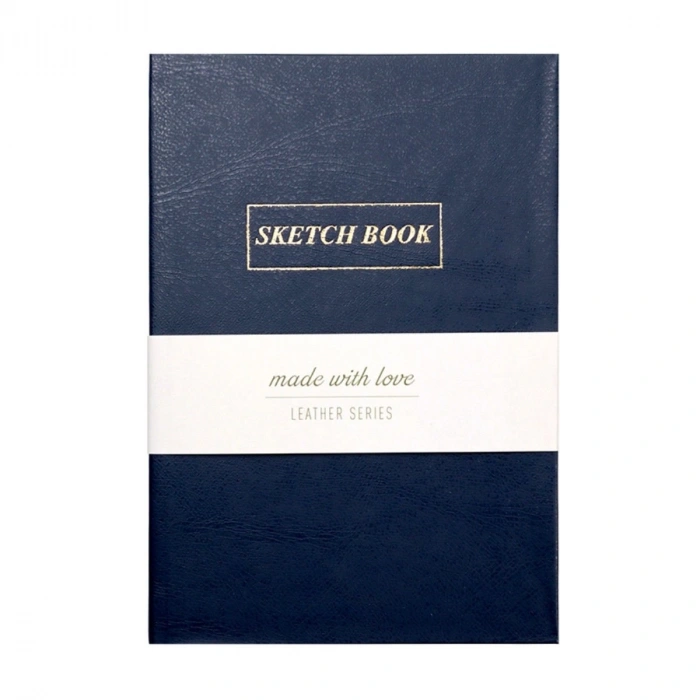 Yıldız Deri Kapak 14x20cm 80yp Defter Lacivert