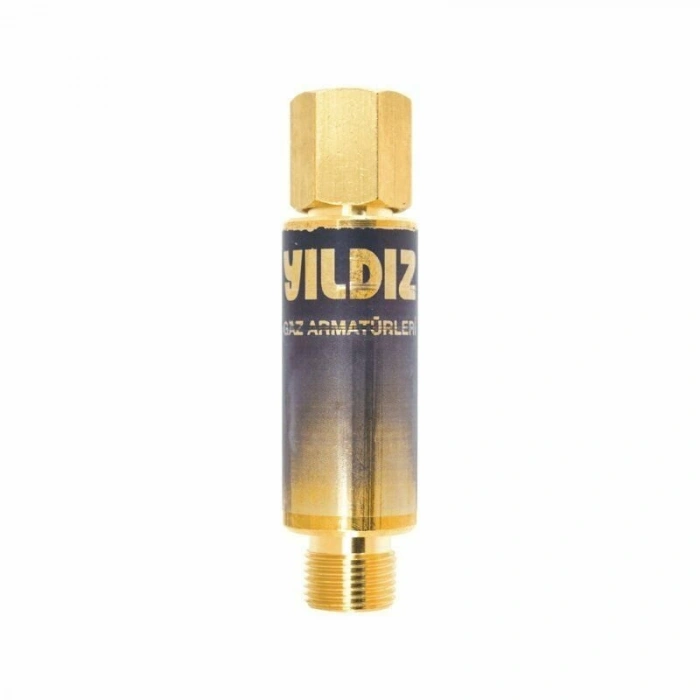 Yıldız Gaz Armatür Alev Geri Tepme Emniyet Valfi Basınç Düşürücü Oksijen G3/8 İnç (1030)