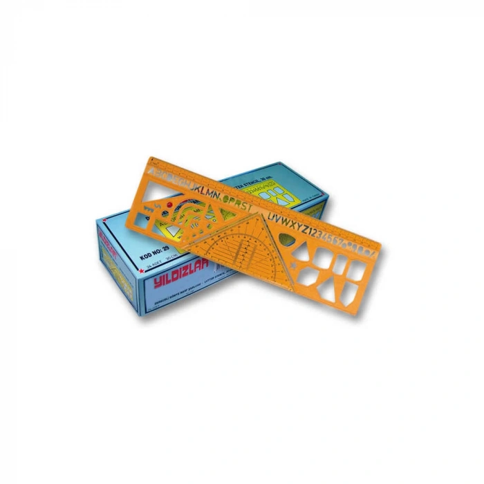 Yıldızlar Dereceli Gönye Harf Şablonu 30 cm