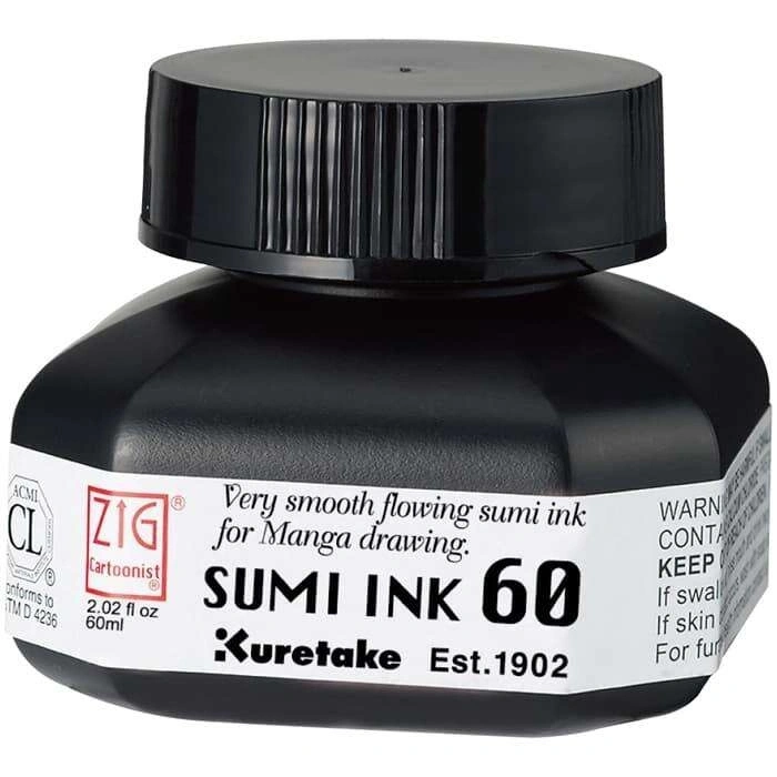 Zig Cartoonist Sumi Ink Siyah 60 ml