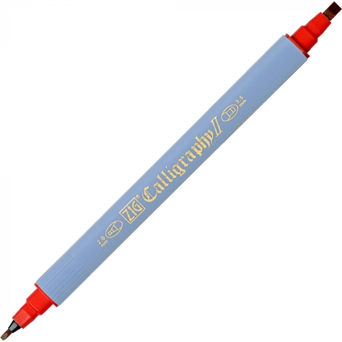 Zig Kaligrafi Kalemi Çift Uçlu 2mm + 3.5mm Tc-3100 022 Carmine Red