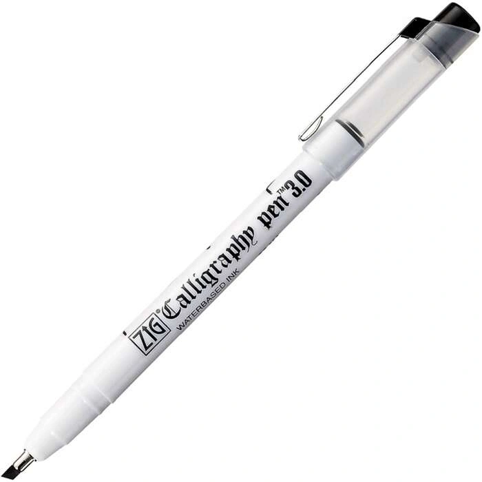 Zig Kaligrafi Kalemi PC-300 Yan Kesik Siyah 3.0 mm