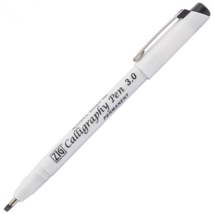 Zig Kaligrafi Kalemi Permanent PCA-310/010 3.0mm Siyah