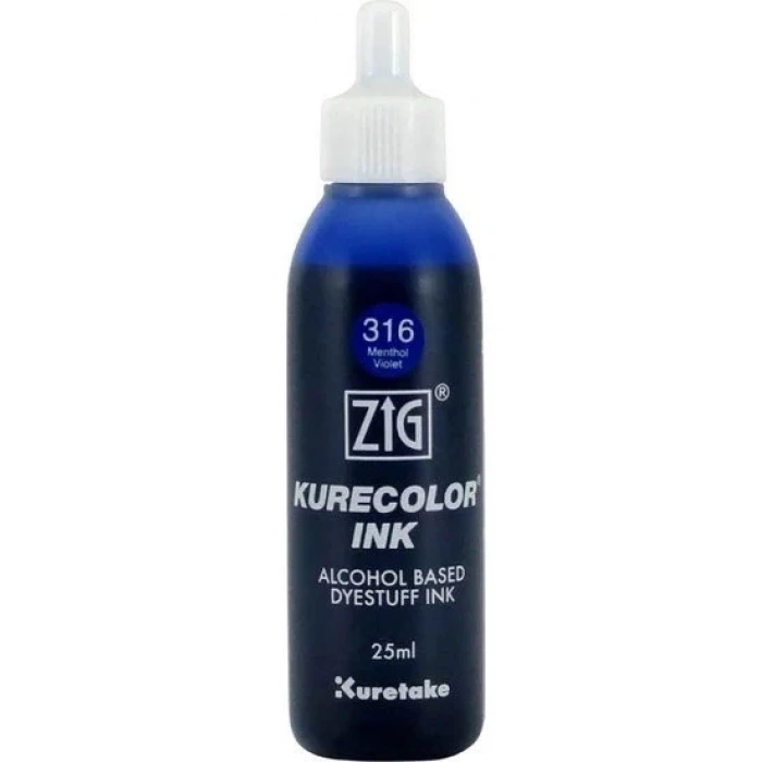 Zig Kurecolor Ink Alkol Bazlı Mürekkep 25ml 319 (316) Menthol Violet