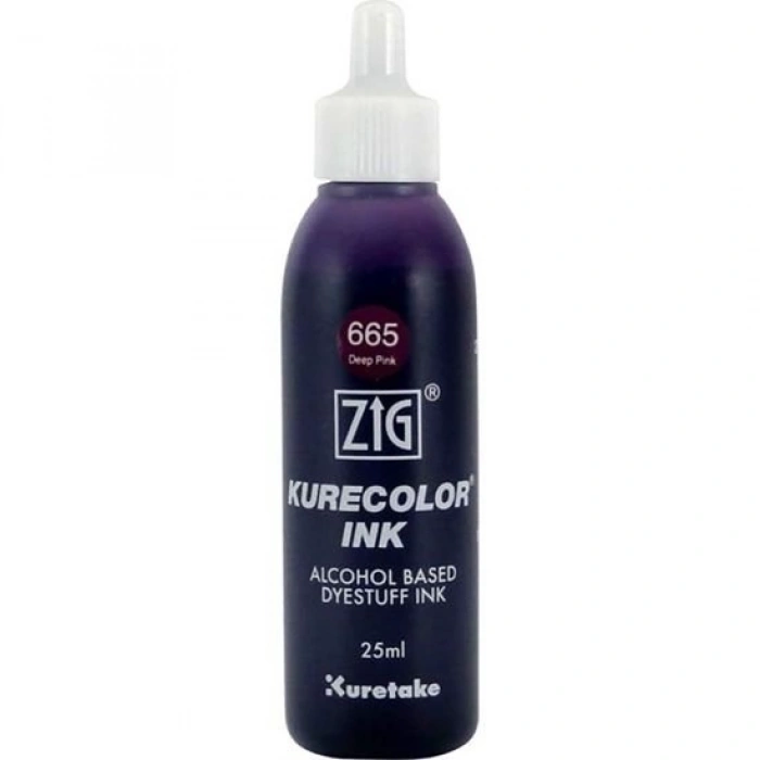 Zig Kurecolor Ink Alkol Bazlı Mürekkep 25ml 665 Deep Pink