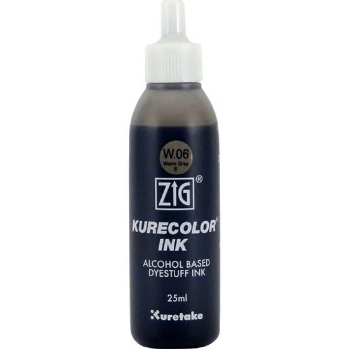 Zig Kurecolor Ink Alkol Bazlı Mürekkep 25ml W06 Warm Gray 6