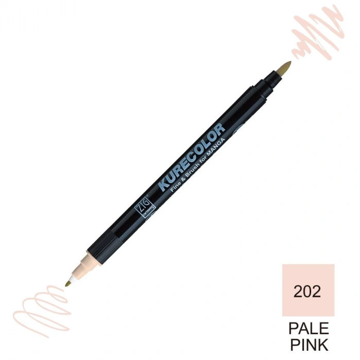 Zig Kurecolor Mangaka Fine&Brush Çift Taraflı Kalem CNKC-2200 No 202 Pale Pink