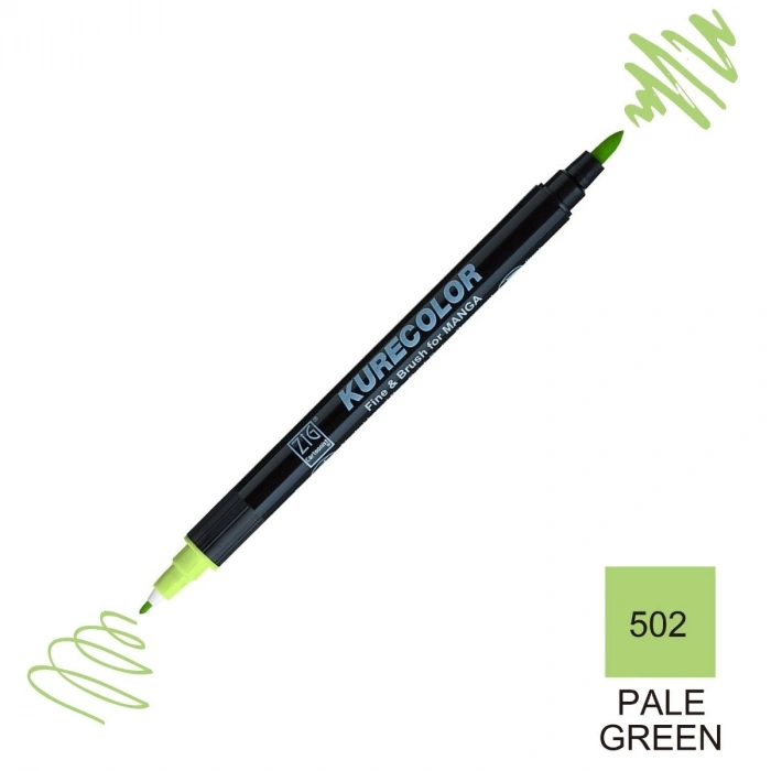 Zig Kurecolor Mangaka Fine&Brush Çift Taraflı Kalem CNKC-2200 No 502 Pale Green