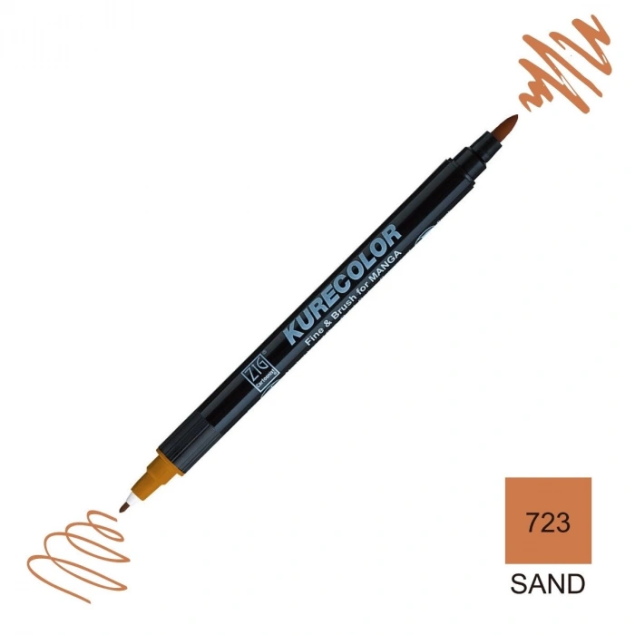 Zig Kurecolor Mangaka Fine&Brush Çift Taraflı Kalem CNKC-2200 No 723 Sand