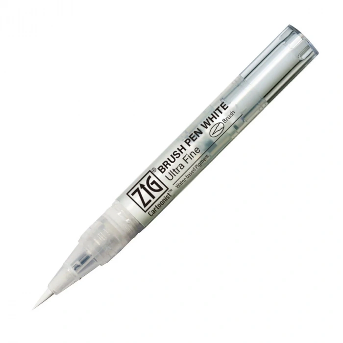 Zig Kuretake Brush Pen White Ultra Fine No: CNBW02-S