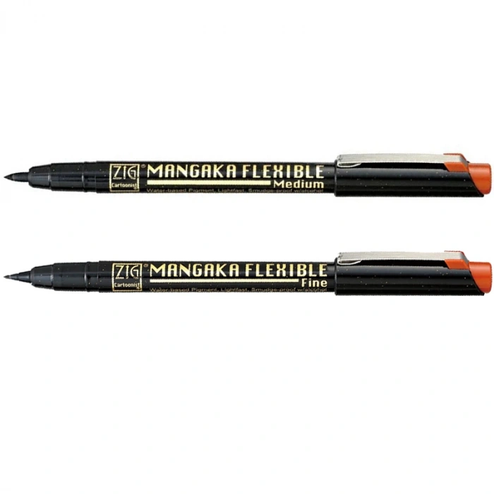 Zig Kuretake Cartoonist Mangaka Flexible Pen Sepia