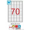GoldMoon 2082 Laser A4 Sayfa Etiketi 40x20mm (100 lü Paket)