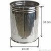 Garanti Metal 1436 Paslanmaz Tam Delikli Ofis Tipi Çöp Kovası (13 Lt)