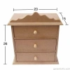 Hobi-Art KU 274 Boyanabilir Ahşap Mini Çekmeceli Sandık