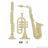 Hobi-Art KD 12 - Klarnet Saksafon Seti Dekoratif Mini Ahşap Obje