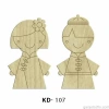 Hobi-Art KD 107 - Erkek ve Kadın Çifti Dekoratif Mini Figür Ahşap Süs Objeler