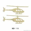 Hobi-Art KD 118 - Helikopter Figürlü Dekoratif Mini Ahşap Obje