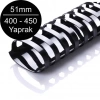 Sarff 51mm Plastik Spiral Siyah 400-450 Yaprak Kapasiteli (50 li Kutu)