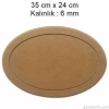 Hobi-Art L 277 Dekoratif Oval Ahşap Supla