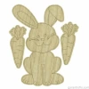 Hobi-Art KD 268 Tavşan ve Havuç Figürlü Mini Ahşap Obje