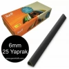 Sarff 6mm Siyah Oval Sırtlık 25 Yaprak Kapasiteli (100 lü Kutu)