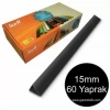 Sarff 15mm Siyah Üçgen Sırtlık 60 Yaprak Kapasiteli (100 lü Kutu)
