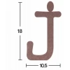 Hobi-Art H 13 Ayakta Durabilen Ahşap J Harfi (18 mm Kalınlık)