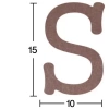 Hobi-Art H 22 Ayakta Durabilen Ahşap S Harfi (18 mm Kalınlık)